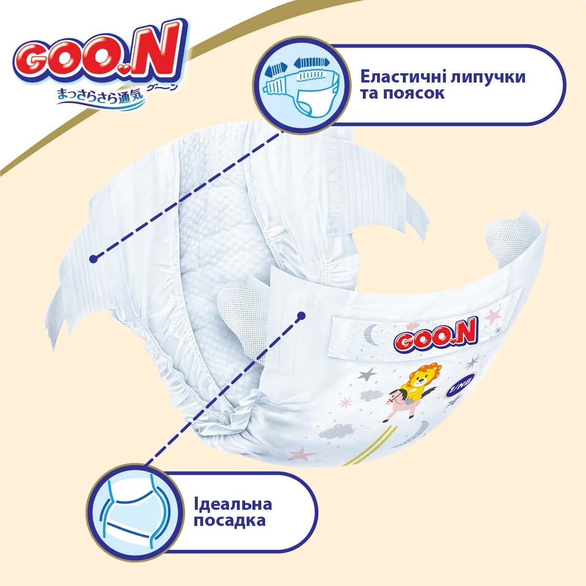 Подгузники Goo.N Premium Soft (12-20кг) 40шт F1010101-150 фото 8 Подгузники Goo.N Premium Soft (12-20кг) 40шт F1010101-150 фото 8