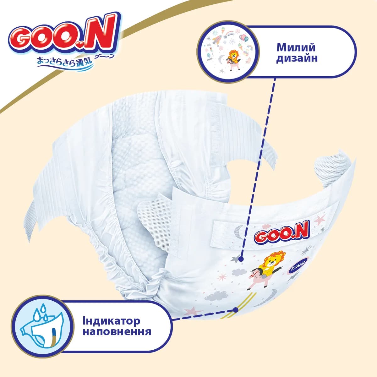 Подгузники Goo.N newborn Premium Soft (0-5кг) 72шт 863222 фото 6 Подгузники Goo.N newborn Premium Soft (0-5кг) 72шт 863222 фото 6