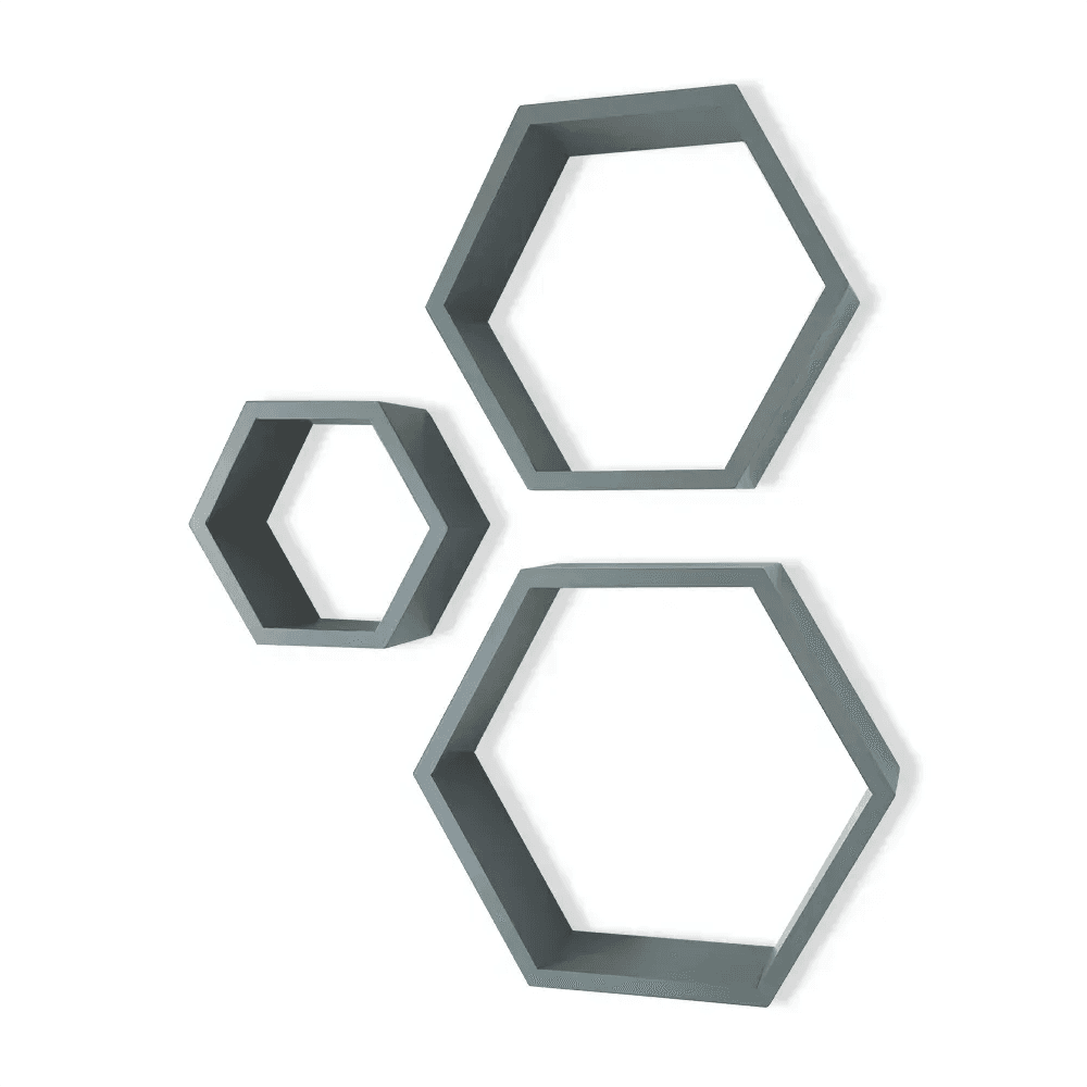 Настінні полички Royal Sleep Honeycombs 2824 Сірі Настінні полички Royal Sleep Honeycombs 2824 Сірі