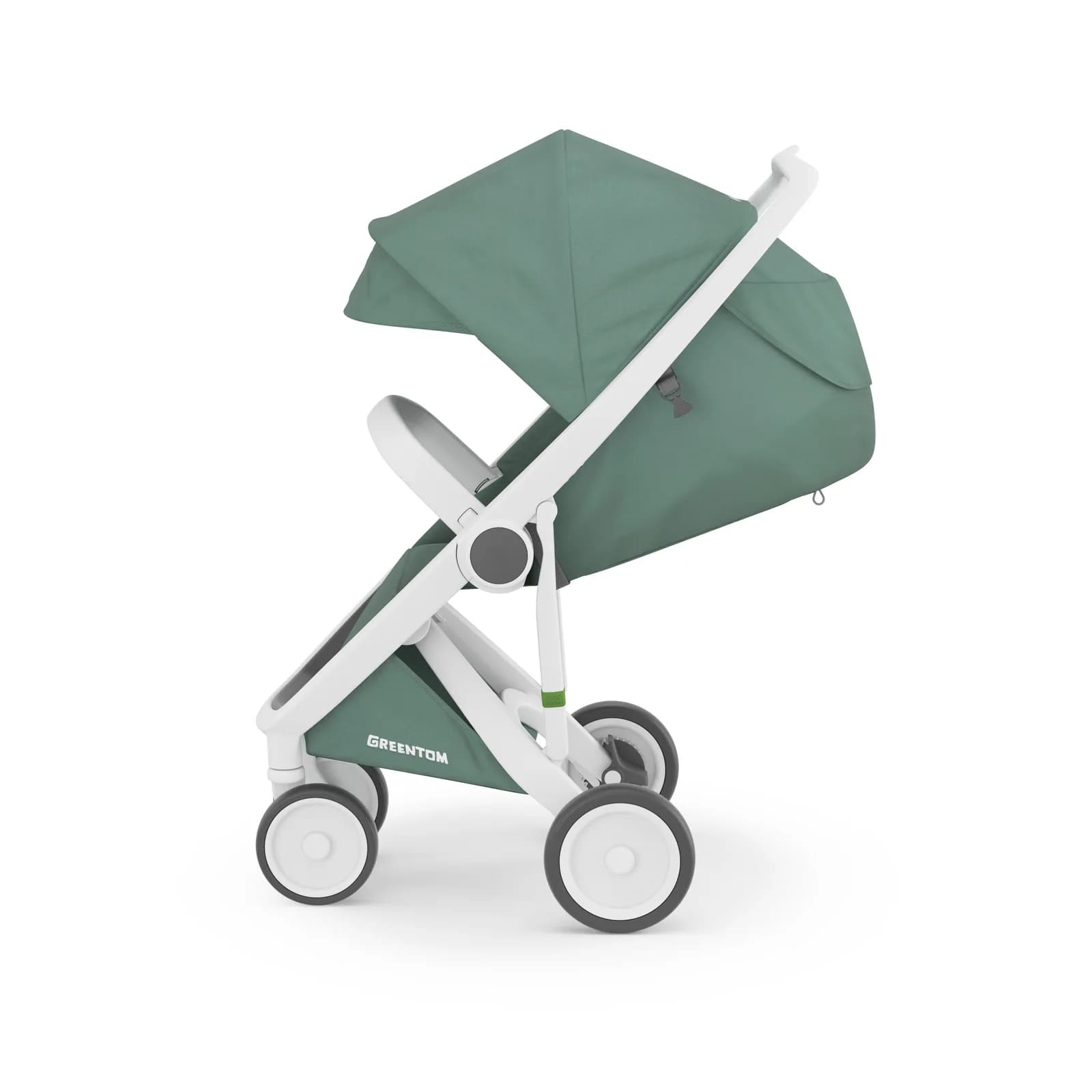 Коляска прогулянкова Greentom Classic GCSW-1 Sage-White фото 3 Коляска прогулянкова Greentom Classic GCSW-1 Sage-White фото 3