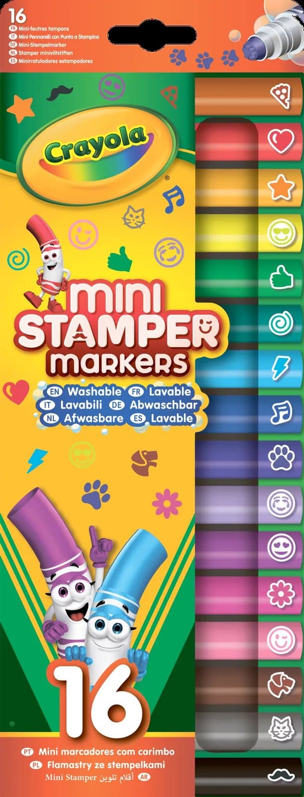 Фломастеры мини-штампы Crayola 16шт 58-8741 Фломастеры мини-штампы Crayola 16шт 58-8741