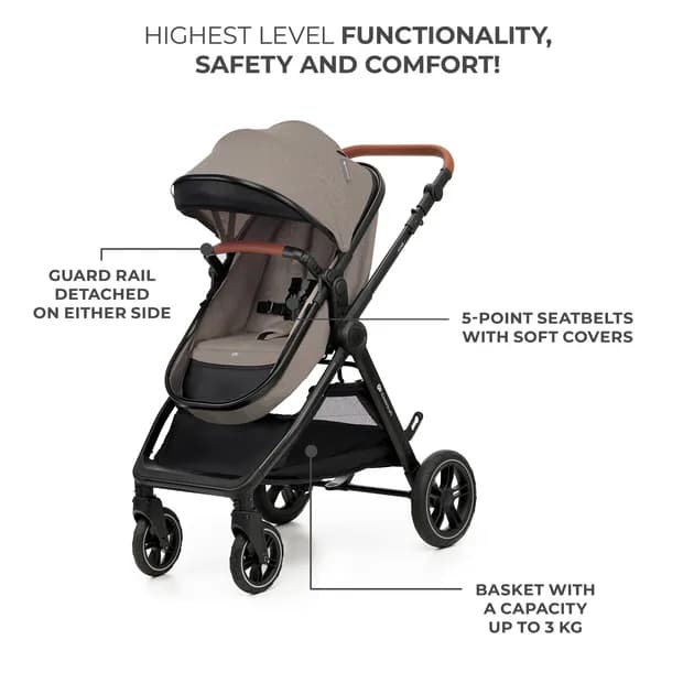 Коляска універсальна 3в1 Kinderkraft Esme KSESME00BEG3000 Sand Beige фото 3 Коляска універсальна 3в1 Kinderkraft Esme KSESME00BEG3000 Sand Beige фото 3