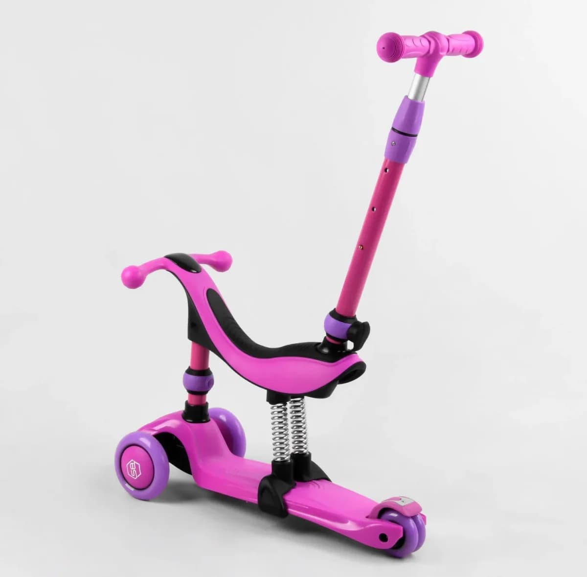 Самокат 3-х колесный Best Scooter с ручкой 3в1 BS-26566 фото 4 Самокат 3-х колесный Best Scooter с ручкой 3в1 BS-26566 фото 4