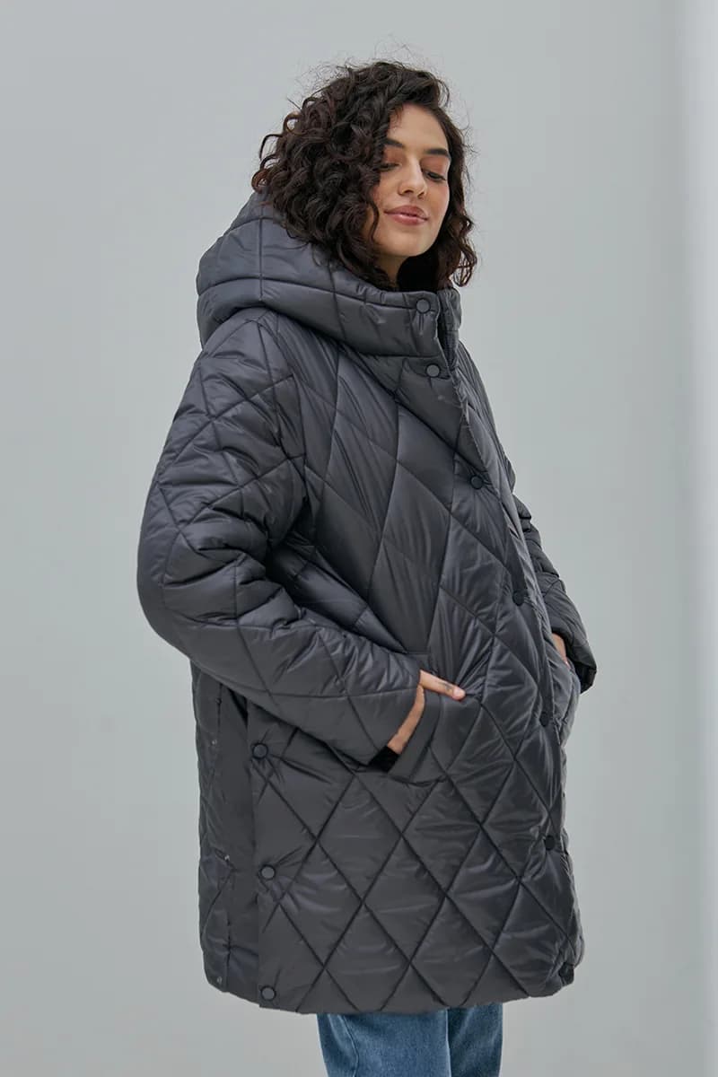Куртка для вагітних S-XL Юла мама AKARI OW-43.021 -сірий фото 6 Куртка для вагітних S-XL Юла мама AKARI OW-43.021 -сірий фото 6