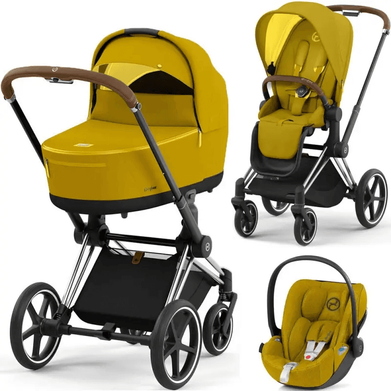 Коляска универсальная 3в1 Cybex Priam 4.0 Mustard Yellow/Chrome Brown/Cloud Z-iSize Plus 522000965/4-4 Коляска универсальная 3в1 Cybex Priam 4.0 Mustard Yellow/Chrome Brown/Cloud Z-iSize Plus 522000965/4-4