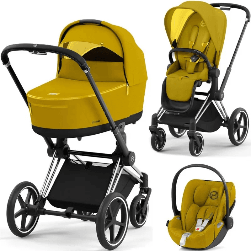 Коляска универсальная 3в1 Cybex Priam 4.0 Mustard Yellow/Chrome Black/Cloud Z-iSize Plus 522000965/3-3 Коляска универсальная 3в1 Cybex Priam 4.0 Mustard Yellow/Chrome Black/Cloud Z-iSize Plus 522000965/3-3