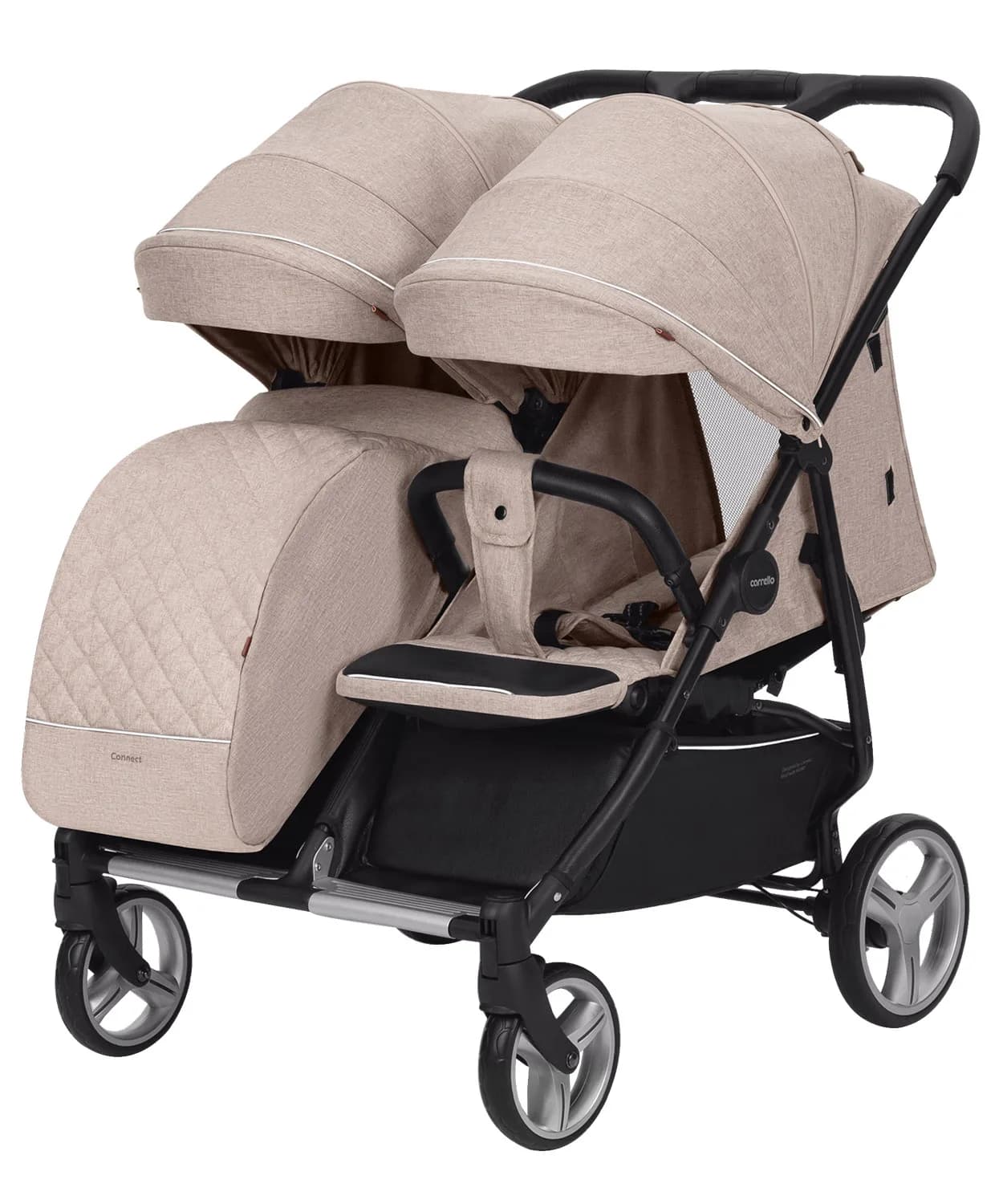 Коляска универсальная 2в1 для двойни Carrello Connect CRL-5502/1 Ink Gray фото 2 Коляска универсальная 2в1 для двойни Carrello Connect CRL-5502/1 Ink Gray фото 2
