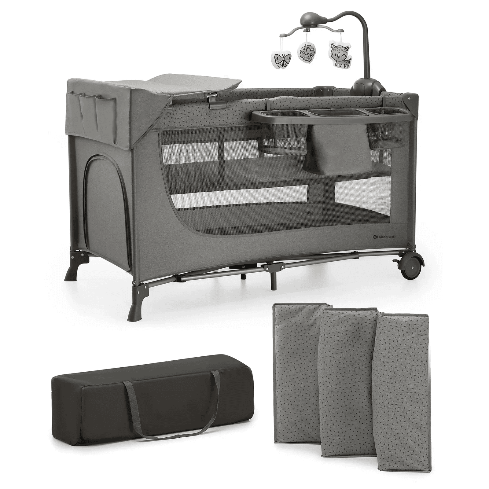 Кровать-манеж с пеленатором Kinderkraft Joy 2 KLJOY02DGR000AC Dark Grey Кровать-манеж с пеленатором Kinderkraft Joy 2 KLJOY02DGR000AC Dark Grey