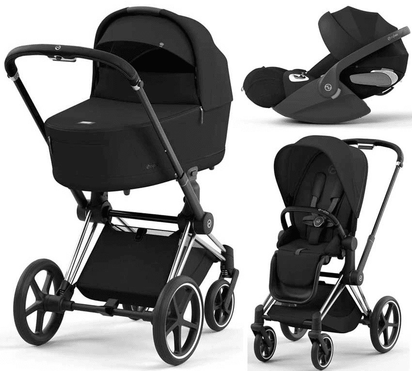 Коляска універсальна 3в1 Cybex Priam 4.0 Sepia Black/Chrome Black/Cloud T i-Size 523000799/02 Коляска універсальна 3в1 Cybex Priam 4.0 Sepia Black/Chrome Black/Cloud T i-Size 523000799/02