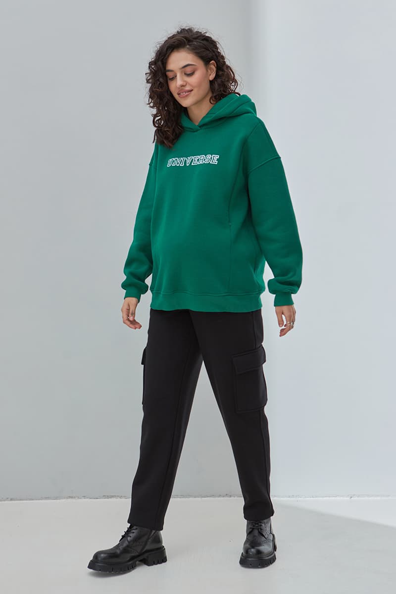 Брюки для беременных S-XL Юла мама KIRSTEN TR-43.121 -черный