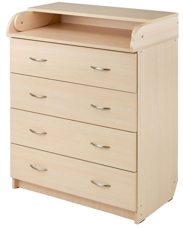Комод-пеленатор Babyroom 4 тел. Big 102x80x50 623075 дуб молочный