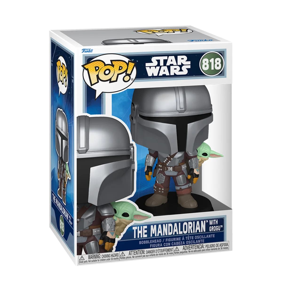 Ігрова фігурка FUNKO POP! cерії Мандалорець - Мандалорець з Ґроґу на спині 90443 фото 2