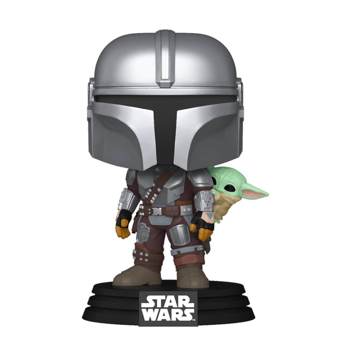 Ігрова фігурка FUNKO POP! cерії Мандалорець - Мандалорець з Ґроґу на спині 90443