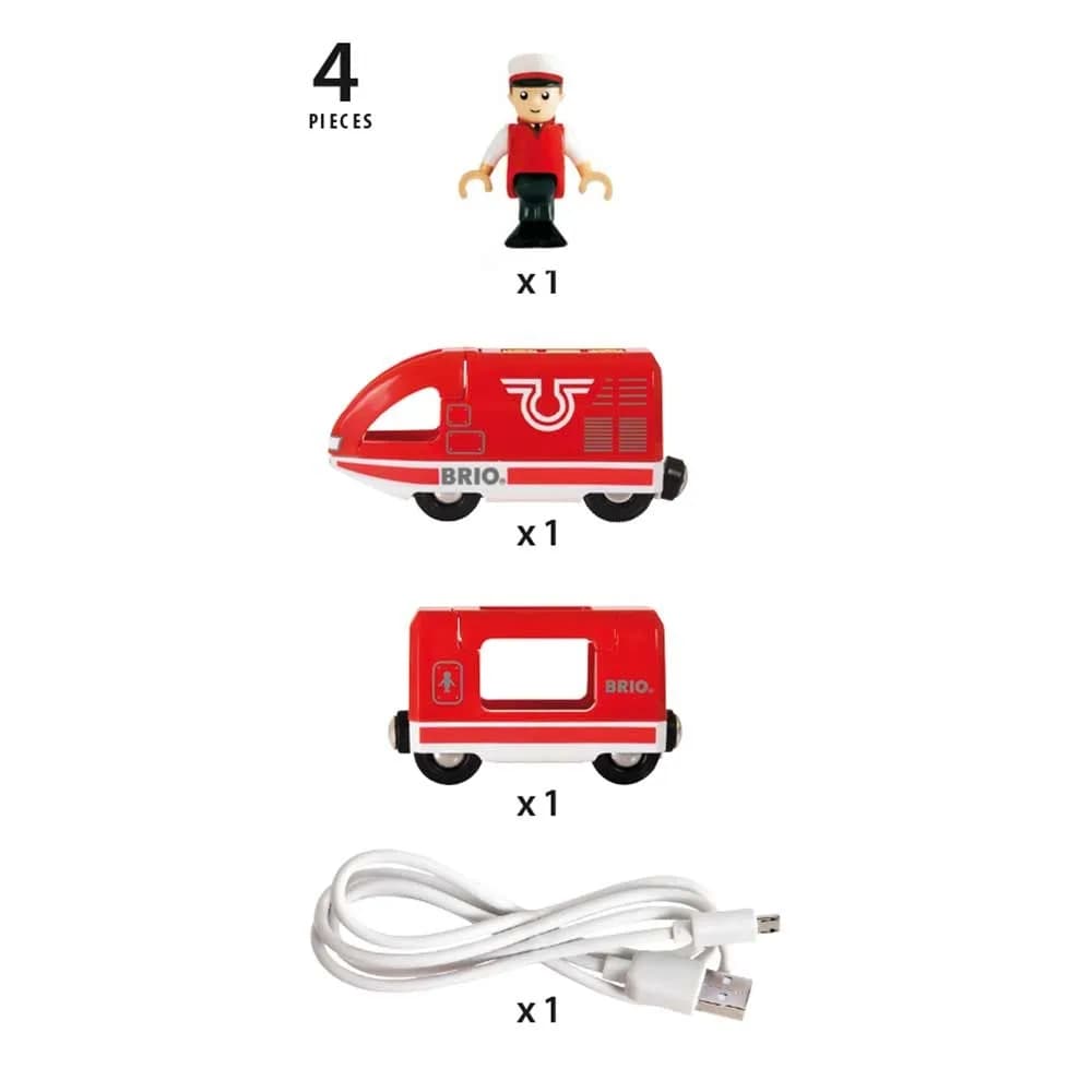 Пасажирський поїзд з USB підзарядкою BRIO 33746 фото 5 Пасажирський поїзд з USB підзарядкою BRIO 33746 фото 5