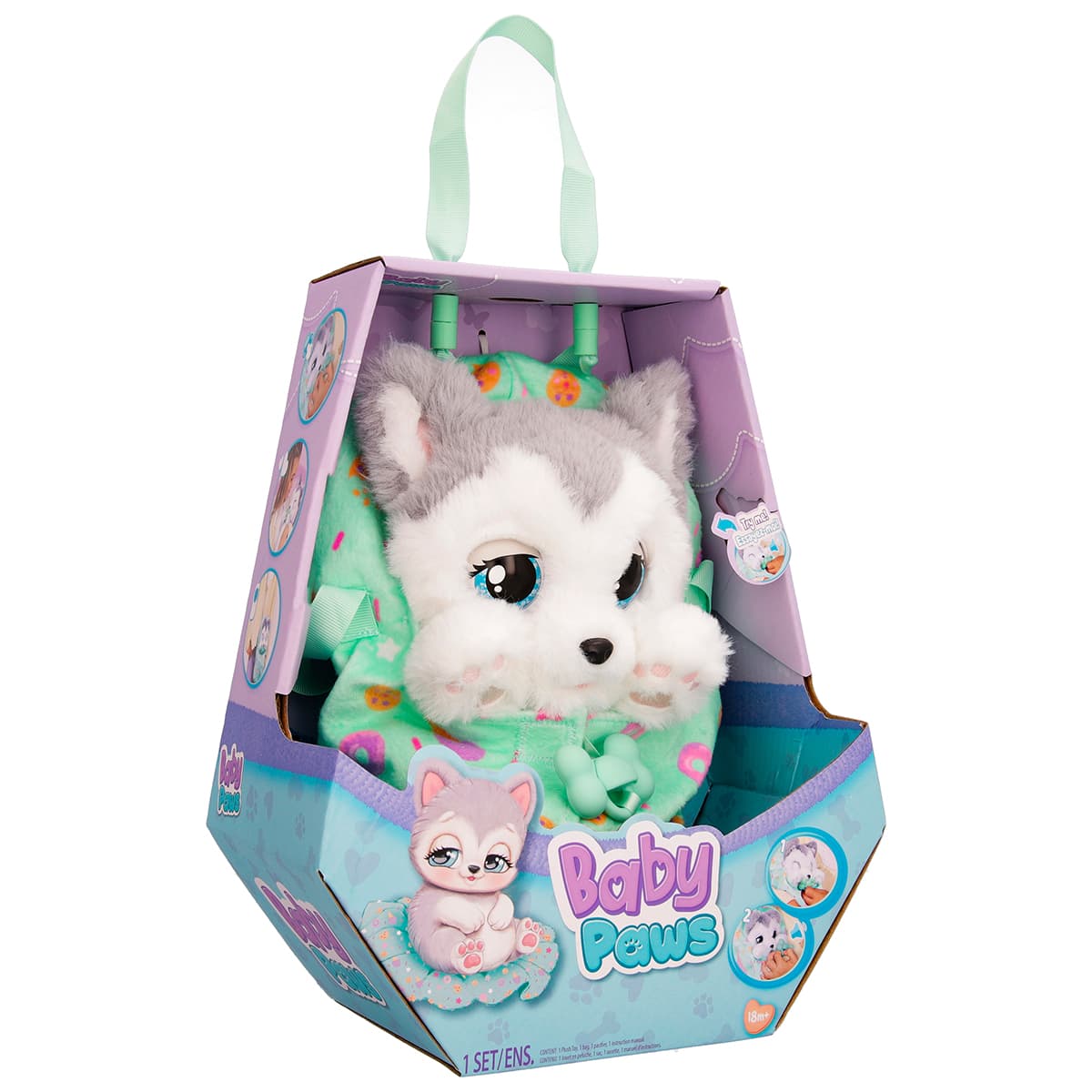 Іграшка інтерактивна Baby Paws Цуценя хаскі Флоуі 917644IM Іграшка інтерактивна Baby Paws Цуценя хаскі Флоуі 917644IM
