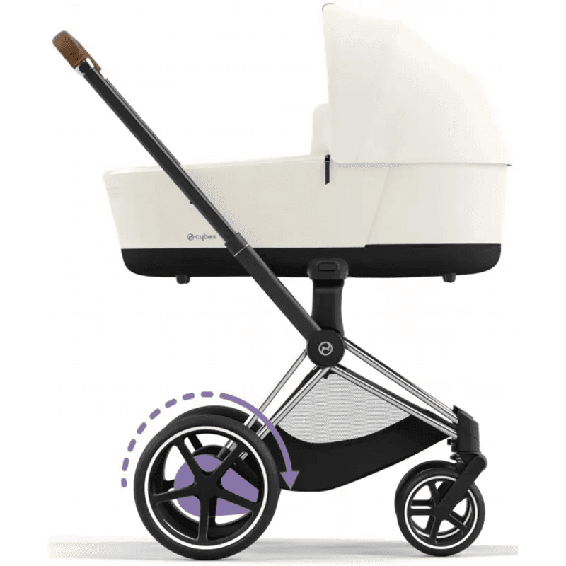 Коляска универсальная (люлька) Cybex e-Priam 4.0 Off White/Chrome Brown 520020102OW/3-1 Коляска универсальная (люлька) Cybex e-Priam 4.0 Off White/Chrome Brown 520020102OW/3-1