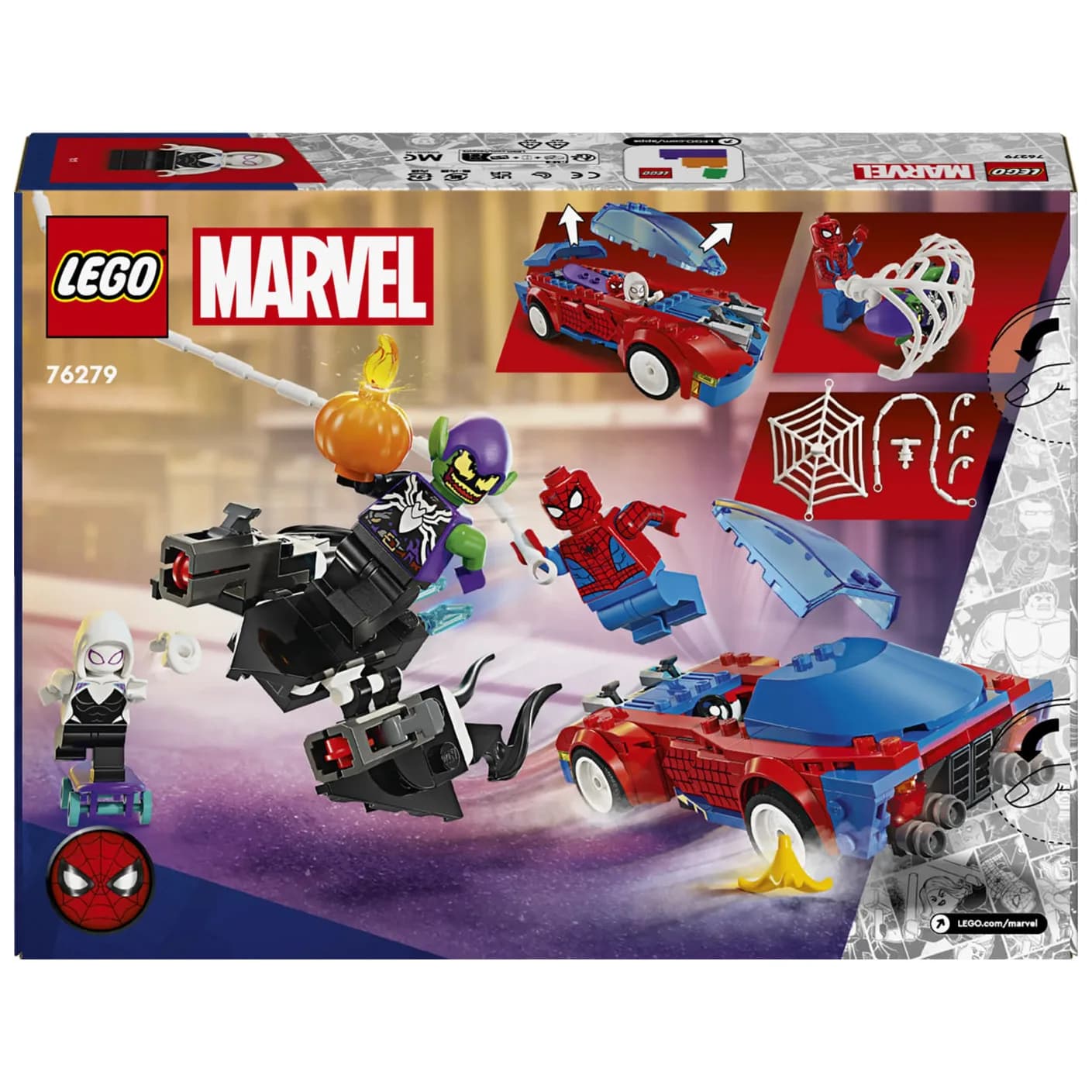 Конструктор Lego Marvel Автомобиль для гонки Человека-Паука и Зеленый Гоблин 227дет 76279 фото 9 Конструктор Lego Marvel Автомобиль для гонки Человека-Паука и Зеленый Гоблин 227дет 76279 фото 9