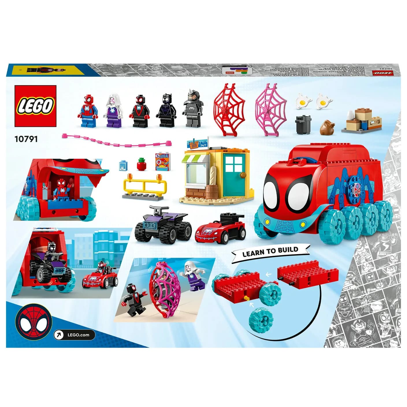 Конструктор Lego Marvel Мобильная штаб-квартира команды Паука 187дет 10791 фото 9 Конструктор Lego Marvel Мобильная штаб-квартира команды Паука 187дет 10791 фото 9