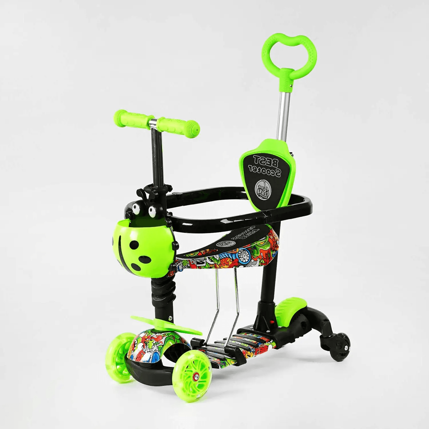 Самокат Best Scooter 3-х колесный с ручкой 5в1 LS-40203