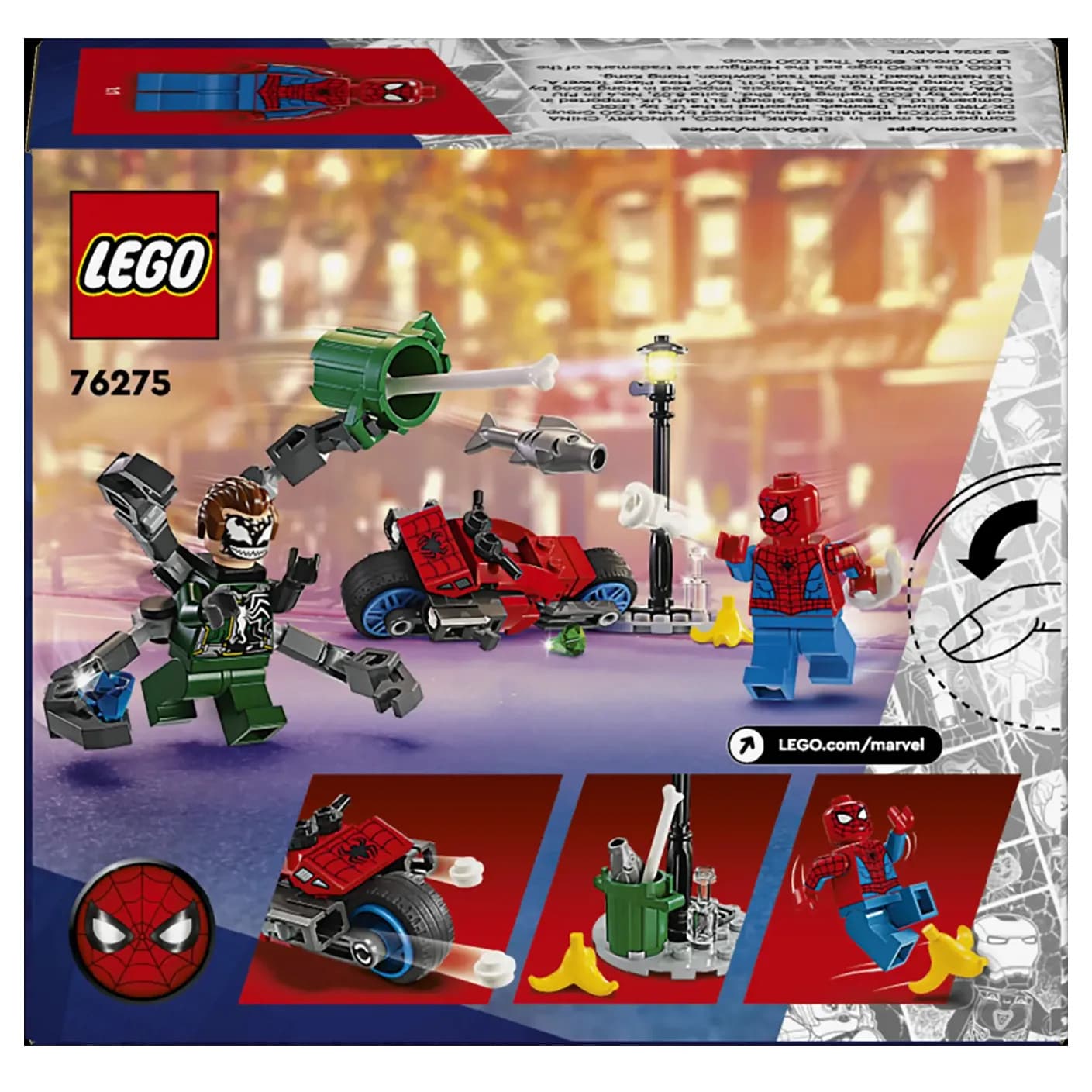 Конструктор Lego Marvel Погоня на мотоциклах Людина-Павук vs. Доктор Восьминіг 77дет 76275 фото 9 Конструктор Lego Marvel Погоня на мотоциклах Людина-Павук vs. Доктор Восьминіг 77дет 76275 фото 9
