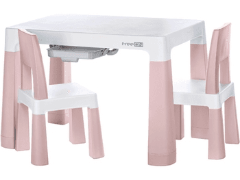 Комплект стіл+2 стільця FreeON Neo White-Pink 46644 Комплект стіл+2 стільця FreeON Neo White-Pink 46644