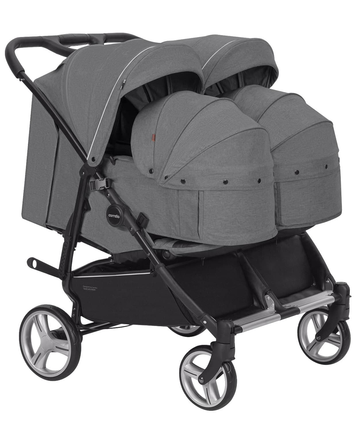 Коляска универсальная 2в1 для двойни Carrello Connect CRL-5502/1 Rock Gray Коляска универсальная 2в1 для двойни Carrello Connect CRL-5502/1 Rock Gray