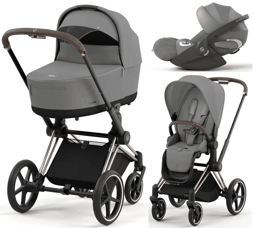 Коляска универсальная 3в1 Cybex Priam 4.0 Mirage Grey/Rosegold/Cloud T i-Size 510185409/4