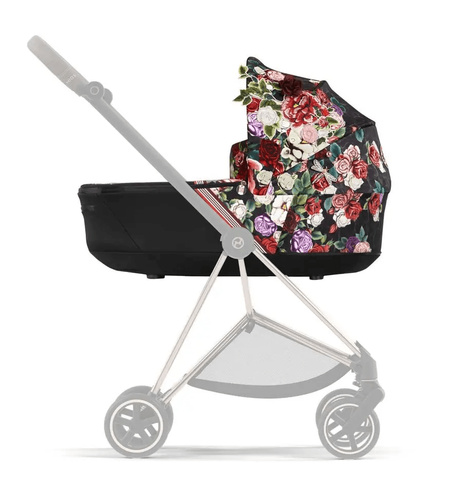 Коляска універсальна (люлька) Cybex Priam 4.0 Spring Blossom Dark/Matt Black 519003987/1