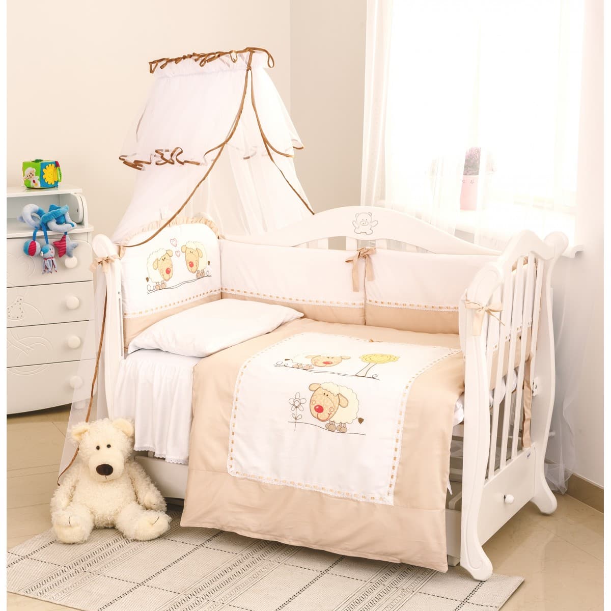 Постільний комплект Twins Evo Овечки beige 6од 4073-A-030 Постільний комплект Twins Evo Овечки beige 6од 4073-A-030