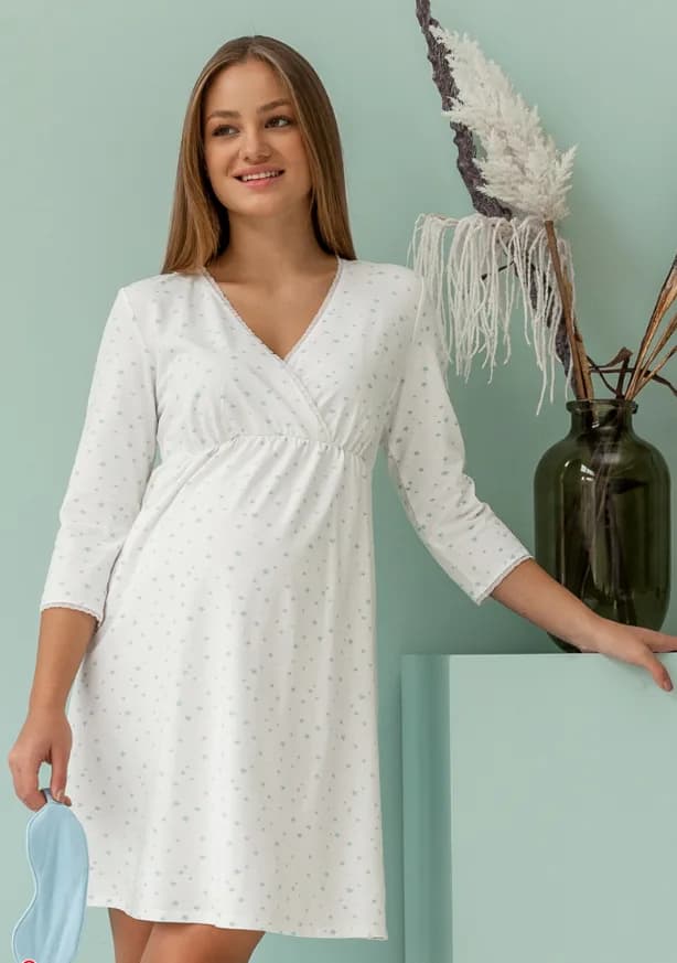 Нiчна сорочка для вагітних та годування S-XXL Юла мама ALISA NW-1.5.5 фото 4 Нiчна сорочка для вагітних та годування S-XXL Юла мама ALISA NW-1.5.5 фото 4