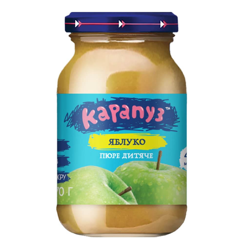Пюре яблоко Карапуз 170г COM08647 Пюре яблоко Карапуз 170г COM08647