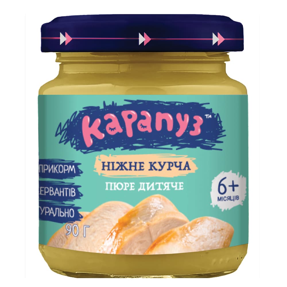 Пюре нежный цыпленок Карапуз 90г COM08667 Пюре нежный цыпленок Карапуз 90г COM08667