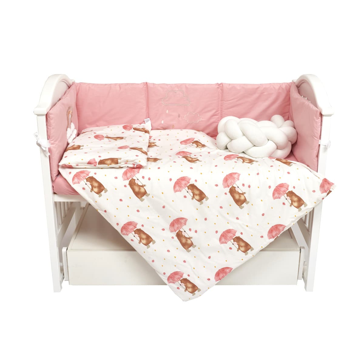 Постельный комплект Twins Fluffy Puffy 7ед 4076-TFP-24U Umbrella pink