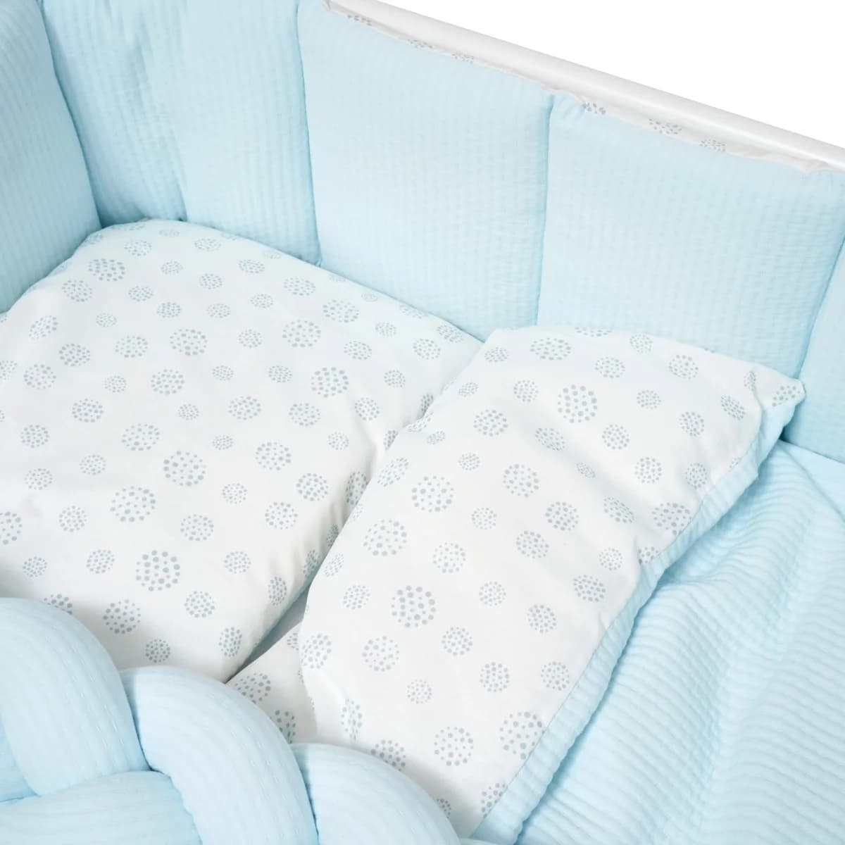 Постільний комплект Twins Cotton 7ел 4077-TC-04 blue фото 2 Постільний комплект Twins Cotton 7ел 4077-TC-04 blue фото 2