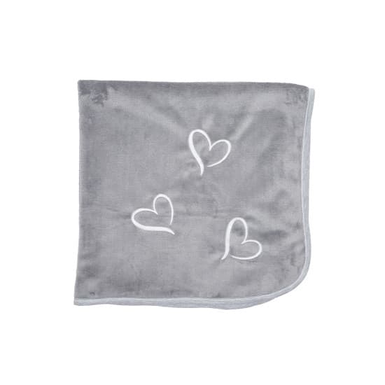 Плед Twins велюр Love вишивка 90х90 1426-TVL-10 grey