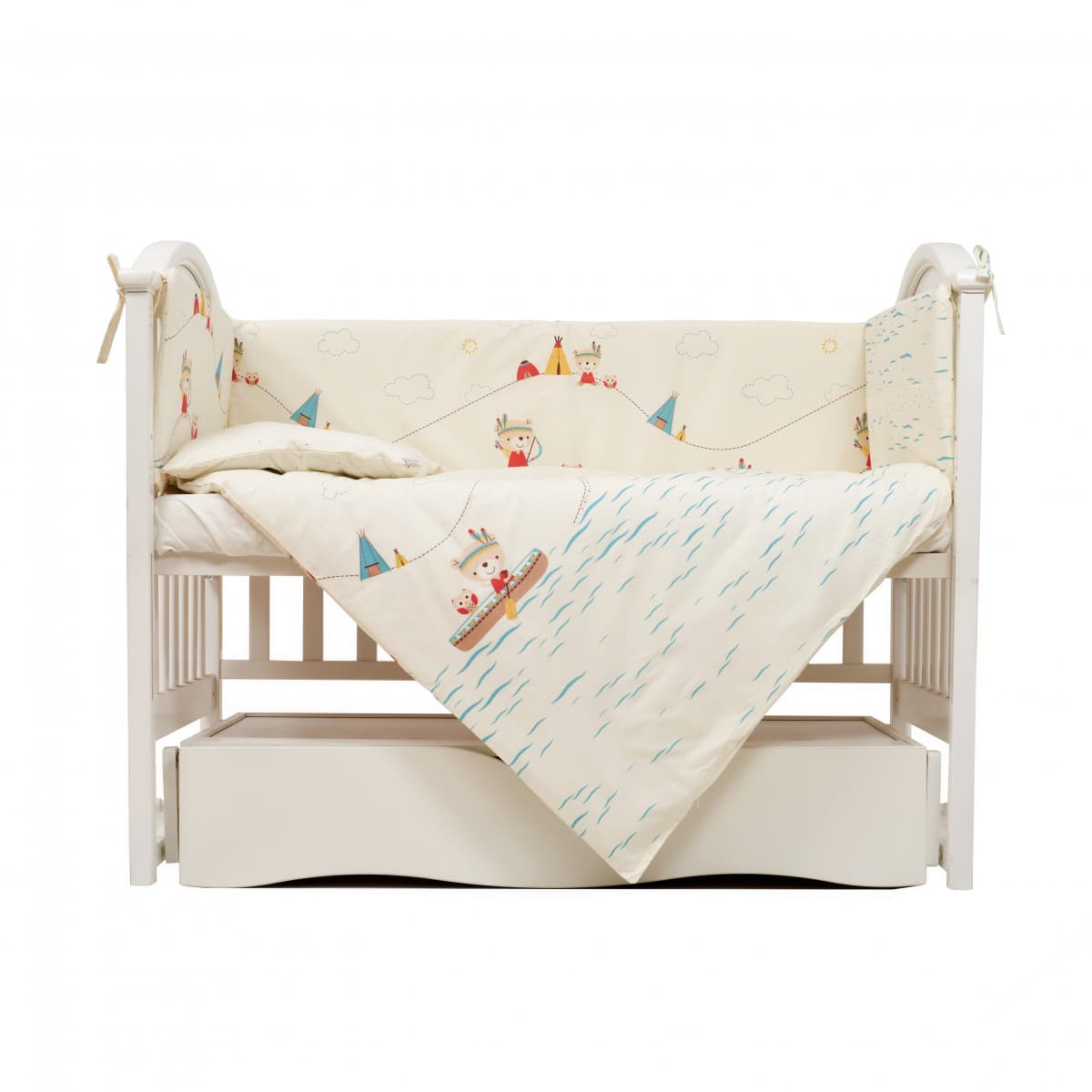 Постельный комплект Twins Eco Line Indian summer blue 6ед 4090-E-012
