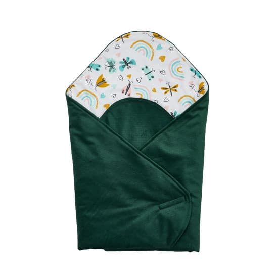 Конверт-плед Twins Velvet Print 80x80 9016-TVP-06 green