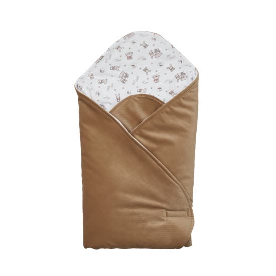 Конверт-плед Twins Velvet Print 80x80 9016-TVP-201 caramel