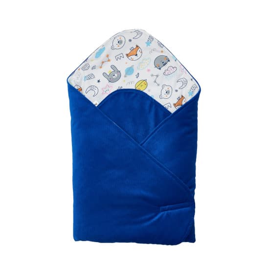 Конверт-плед Twins Velvet Print 80x80 9016-TVP-09 dark blue