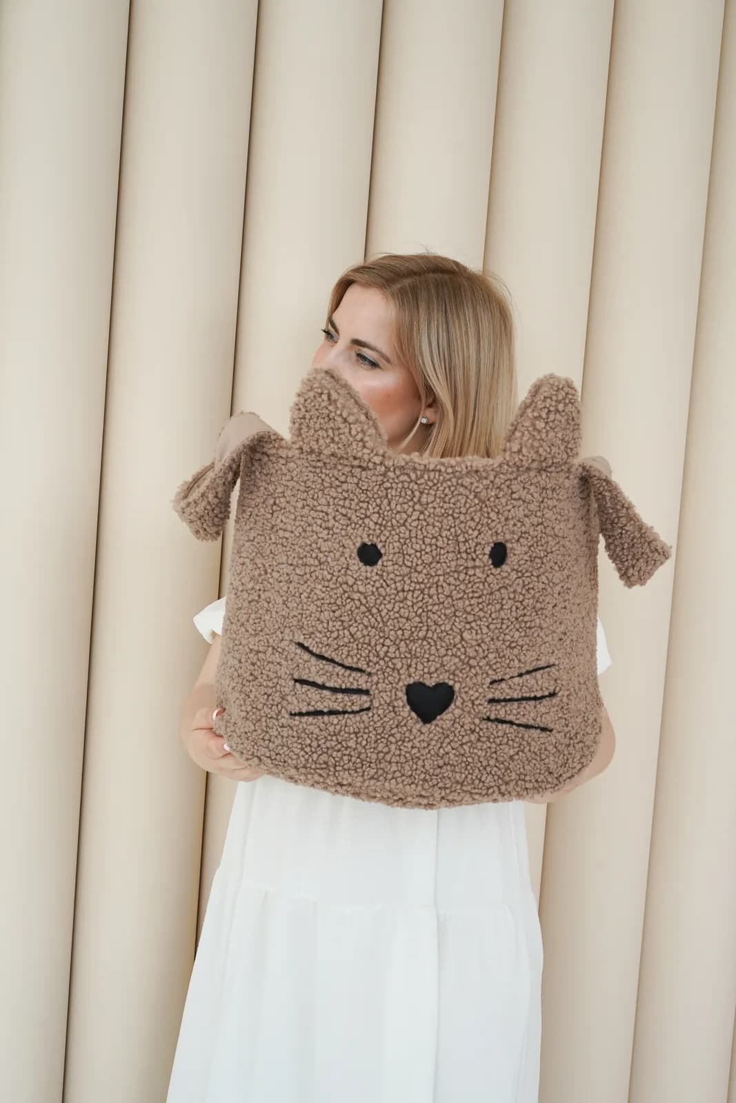 Корзина для игрушек Муся Котик плюш 40см MП-40.1 фото 5 Корзина для игрушек Муся Котик плюш 40см MП-40.1 фото 5