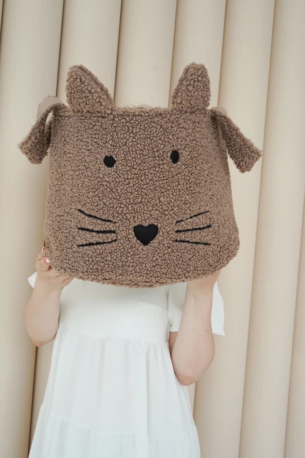 Корзина для игрушек Муся Котик плюш 40см MП-40.1 фото 10 Корзина для игрушек Муся Котик плюш 40см MП-40.1 фото 10