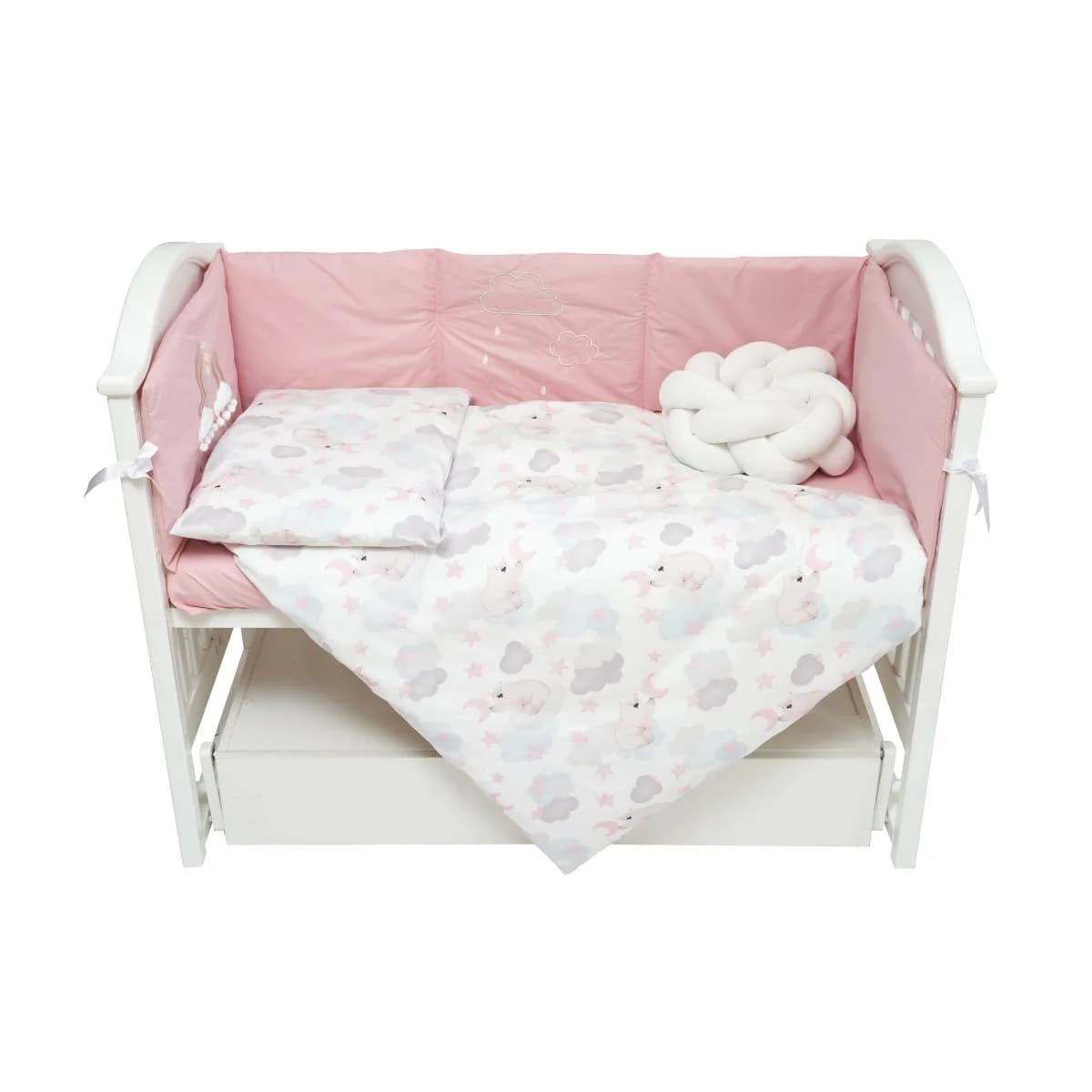 Постільний комплект Twins Fluffy Puffy 7од 4076-TFP-08B bear pink фото 2 Постільний комплект Twins Fluffy Puffy 7од 4076-TFP-08B bear pink фото 2