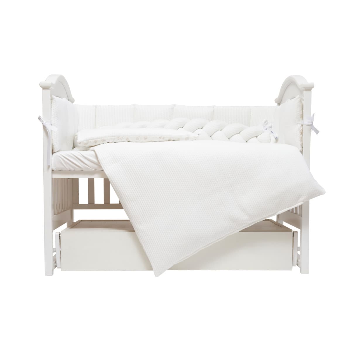 Постільний комплект Twins Cotton 7ел 4077-TC-01 white