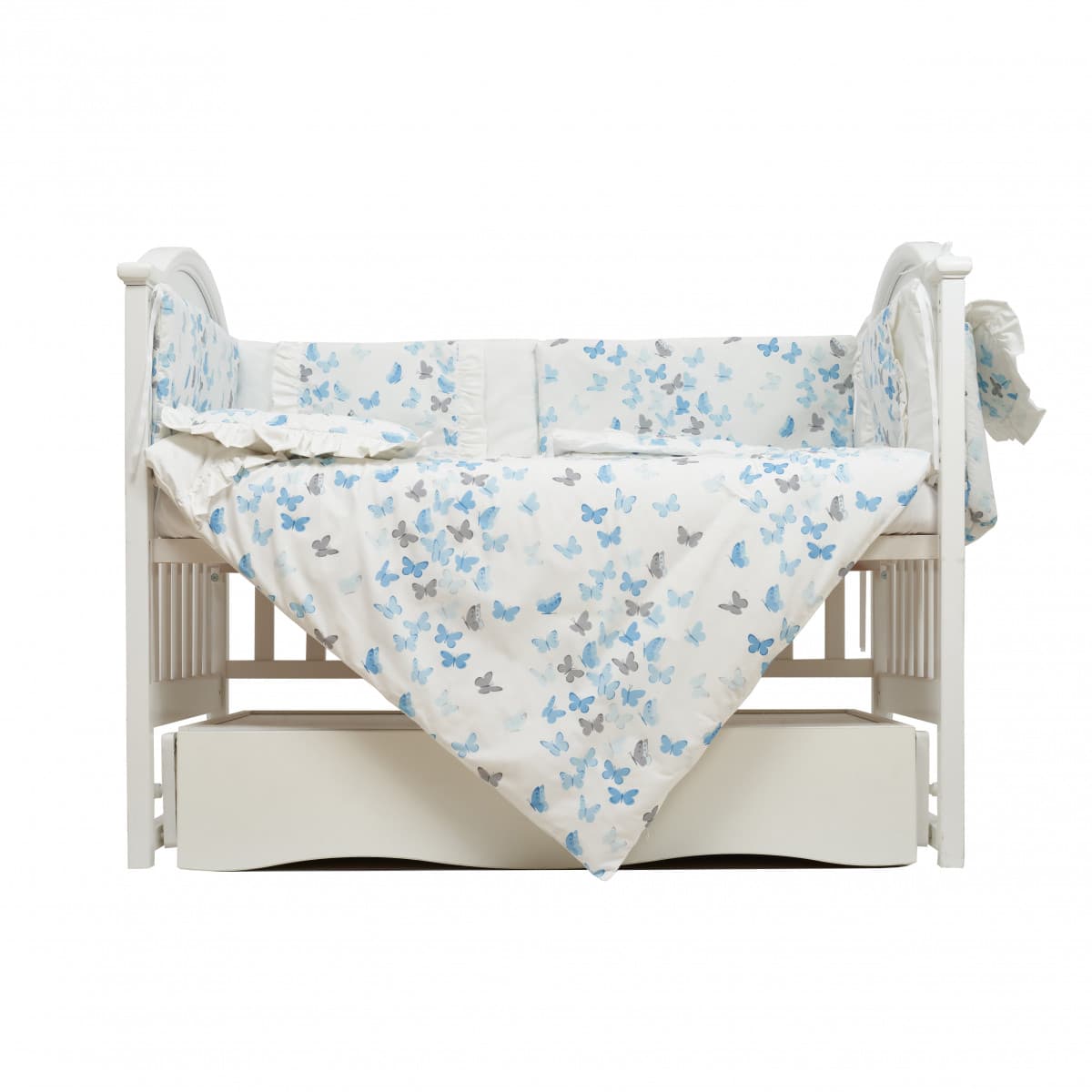 Постельный комплект Twins Romantic Spring collection Butterfly white 7ед 4027-TRS-401 Постельный комплект Twins Romantic Spring collection Butterfly white 7ед 4027-TRS-401