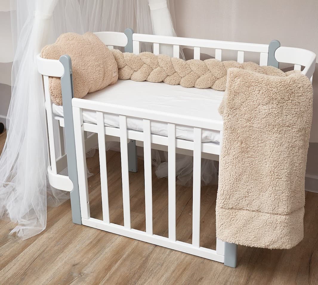 Бампер-косичка Twins Teddy 120 см 2020-K3T120-02 beige Бампер-косичка Twins Teddy 120 см 2020-K3T120-02 beige