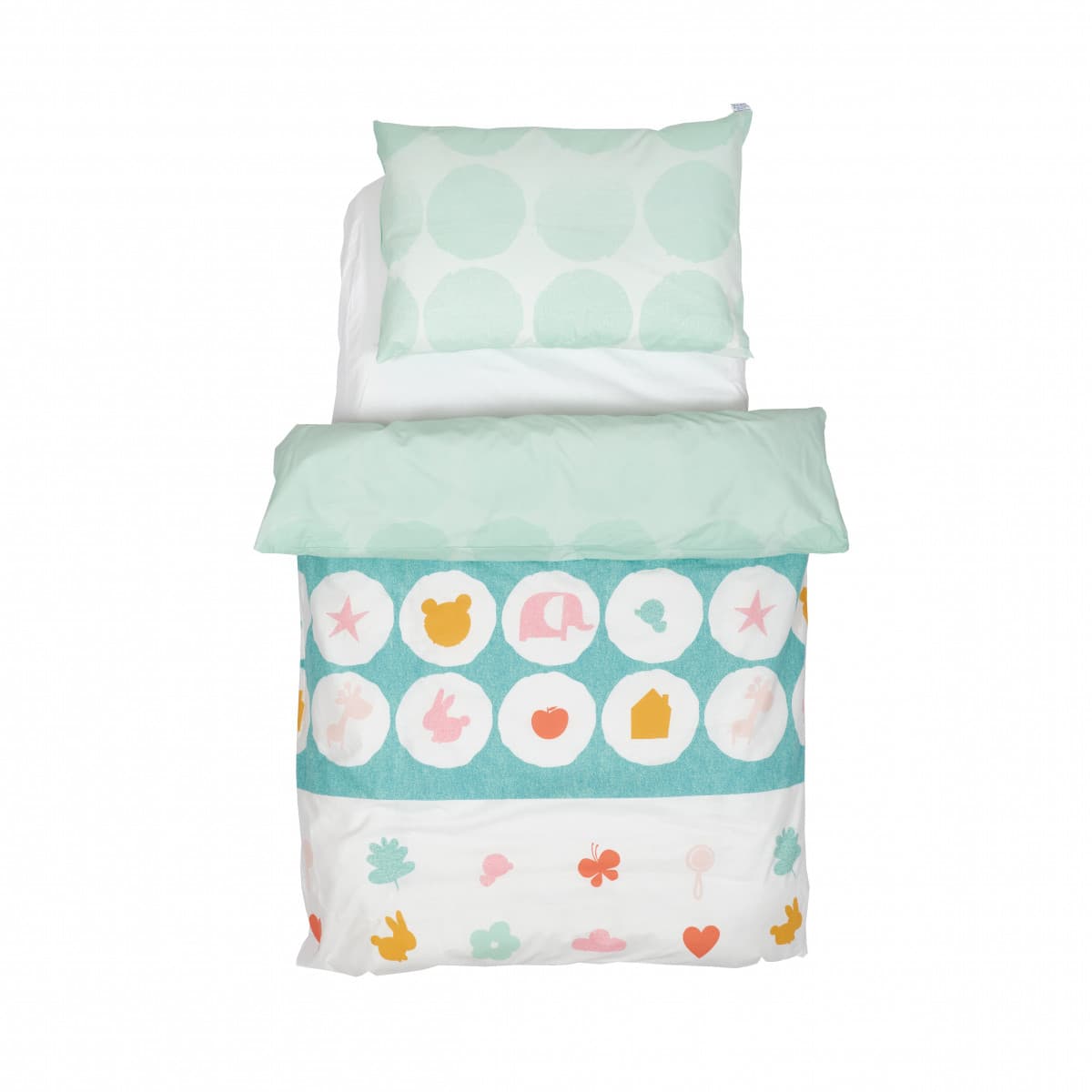 Постільний комплект Twins Organic Line Animals mint 5од 5091-OL-021
