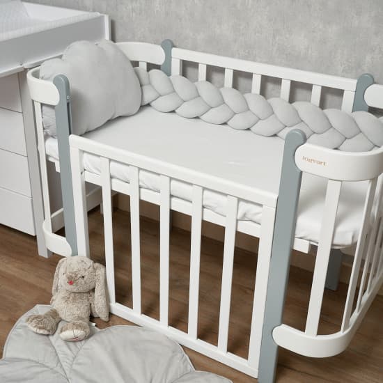 Бампер-косичка Twins 200 см Ego 2020-K3-200E10 grey