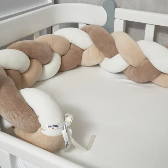 Бампер-косичка Twins 120 см 2020-K3-120-02 Beige фото 2 Бампер-косичка Twins 120 см 2020-K3-120-02 Beige фото 2