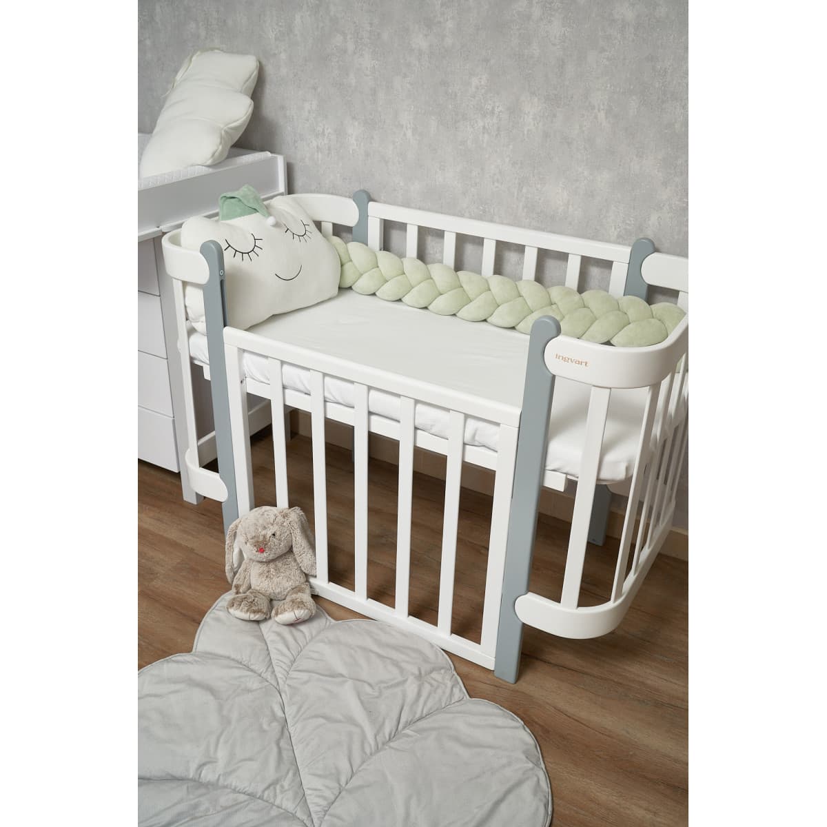 Бампер-косичка Twins 120 см 2020-K3-120-29 olive Бампер-косичка Twins 120 см 2020-K3-120-29 olive