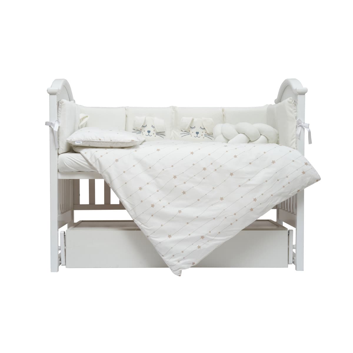 Постельный комплект Twins Кролик 7ед 4075-TК-202 ecru Постельный комплект Twins Кролик 7ед 4075-TК-202 ecru